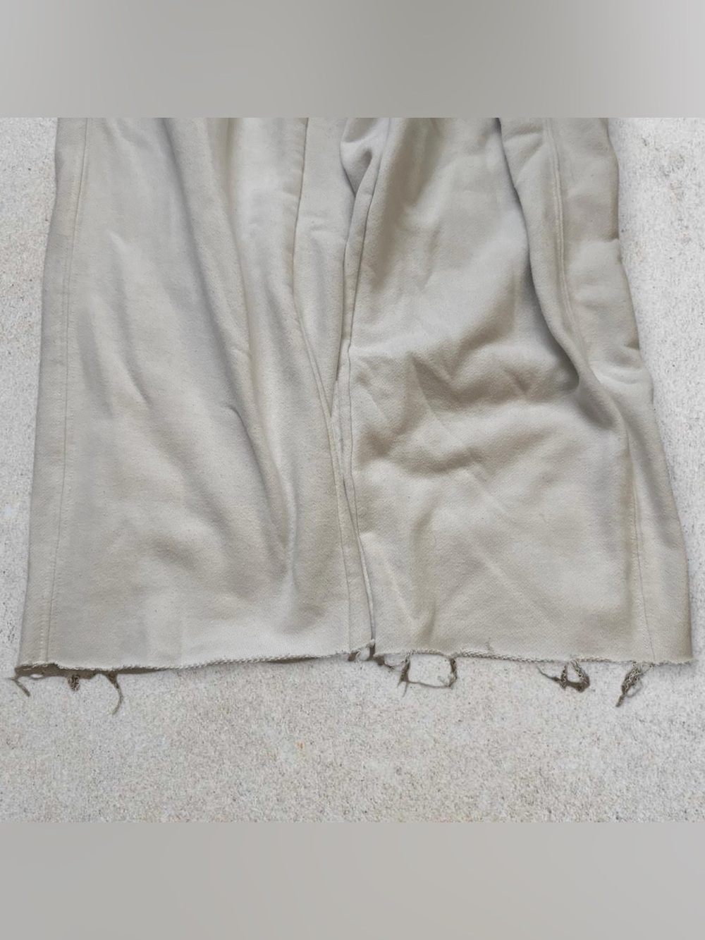 Neutral Cream/white Drawstring Sweatpants - Picture 2 of 3